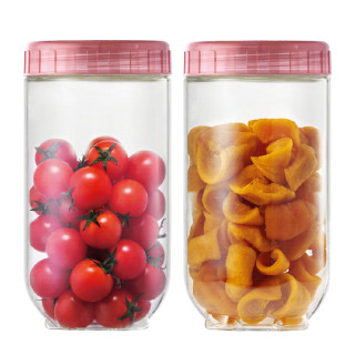 LOCK&LOCK INL203S001N组合 储物罐 500mL*2 防霉 密封防潮 糖果厨房调料品收纳