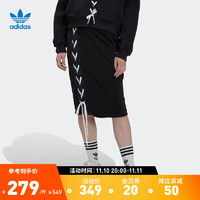 adidas 阿迪达斯 官方三叶草女装秋季运动短裙HK5059 黑色 L