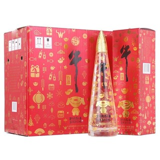 牛栏山 牛角尖 京东纪念版 浓香型 白酒 43度 500ml*6瓶 整箱装（内含三个礼品袋）