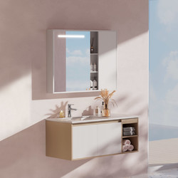 diiib 大白 浴室柜 陶瓷一体盆+普通镜柜 600mm（不含龙头角阀等配件）