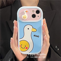ZOMEI 卓美 新款创意笑脸鸭子适用iphone13promax苹果12手机壳11推拉可爱女