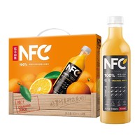 农夫山泉 100%NFC果汁饮料橙汁900ml*4瓶整箱装鲜果压榨0添加