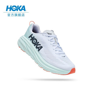 HOKA ONE ONE 男女鞋林康3公路跑步鞋Rincon3网面减震耐磨轻便透气 白色/玻璃蓝-男 43/275mm