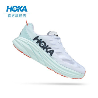 HOKA ONE ONE 男女鞋林康3公路跑步鞋Rincon3网面减震耐磨轻便透气 白色/玻璃蓝-男 43/275mm