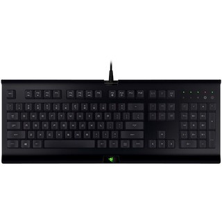 RAZER 雷蛇 萨诺狼蛛 104键 有线薄膜键盘 黑色 无光