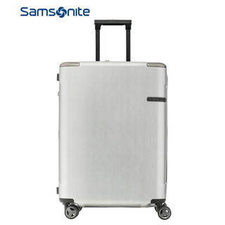 新秀丽（Samsonite）拉杆箱 Evoa系列DC0万向轮男女旅行箱拉杆箱行李箱出差登机箱旅游箱子 25英寸拉丝银