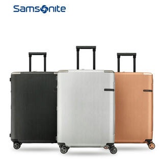 新秀丽（Samsonite）拉杆箱 Evoa系列DC0万向轮男女旅行箱拉杆箱行李箱出差登机箱旅游箱子 25英寸拉丝黑