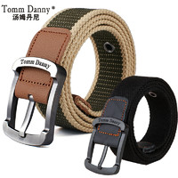 TommDanny 汤姆丹尼 男女款帆布针扣腰带 989