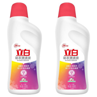 立白 漂渍剂套装 彩衣漂渍液500g+白衣漂渍液500g 铃兰花香+白兰花香
