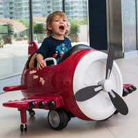 星辰皓 [正版授权]儿童电动车四轮男女小孩遥控婴幼儿汽车玩具车可坐人宝宝飞机童车