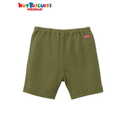 MIKI HOUSE MIKIHOUSE HOT BISCUITS夏季百搭纯色短裤（5分长）华夫格针织面料内侧有可标记名字 卡其色 80cm