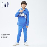 Gap 盖璞 男女童碳素软磨抓绒卫裤755653 秋冬新款童装保暖纯色运动长裤