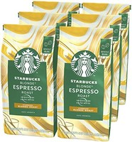 STARBUCKS 星巴克 BLONDE Espresso Roast 全豆咖啡豆，中度烘焙, (6 x 200g)
