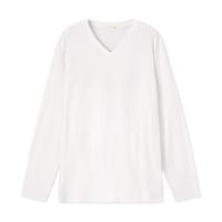 GU 极优 男士V领长袖T恤 336120 白色 XXL