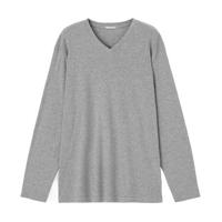 GU 极优 男士V领长袖T恤 336120 灰色 M