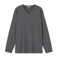 GU 极优 男士V领长袖T恤 336120 青灰色 XL