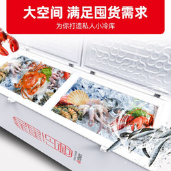 XINGX 星星 1507升商用单温大容量冰柜 冷藏冷冻转换卧式冷柜 超市冰箱保鲜柜 BD/BC-1598GE