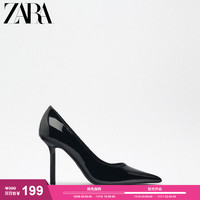 ZARA 秋季新品 女鞋 黑色气质高跟鞋 1236010 800