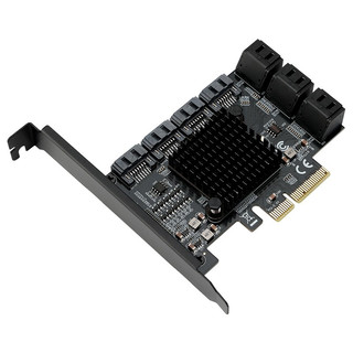 moge 魔羯 台式机PCIEx4转SATA3.0接口 扩展SATA3.0接口SATA6G转接卡10口 MC2681