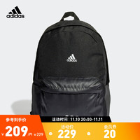 adidas 阿迪达斯 官方男女新款运动双肩背包HG0348 黑色/白 NS