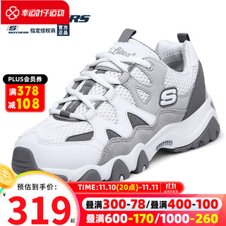 SKECHERS 斯凯奇 女子 LIFESTYLE系列 D’LITES系列时尚绑带运动鞋 运动 运动鞋 99999693/WGY 37码 US7码