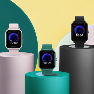 AMAZFIT 跃我 Pop 智能手表 40.9mm 炭黑表盘 炭黑硅胶表带（血氧、NFC）