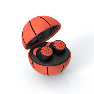 依魅 T5 标椎版 入耳式真无线动圈降噪蓝牙耳机 篮球