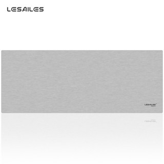 LESAILES 飞遁 800*300*3mm灰色条纹电竞游戏鼠标垫大号锁边加厚办公电脑键盘书桌垫灰白色