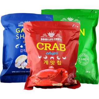 韩国进口FINUTE趣莱福蒜味虾片薯片240g超大包装膨化山姆网红零食