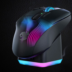 ROCCAT 冰豹 KONE XP AIR 2.4G蓝牙 多模无线鼠标 19000DPI 曜石黑 RGB