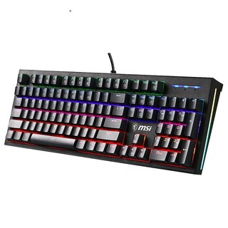 MSI 微星 GK50Z 104键 有线机械键盘 黑色 高特茶轴 RGB