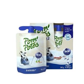 POM'POTES 法优乐 法国原装进口儿童酸奶宝宝零食蓝莓口味85g*4袋