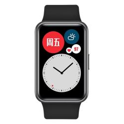 huawei华为watchfit标准版智能手表黑色表盘石墨黑硅胶表带血氧gpsnfc