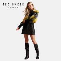 TED BAKER 2022秋冬新品女士时尚优雅格纹高领针织衫 264167