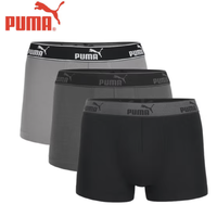PLUS会员：PUMA 彪马 男士运动平角内裤 3条装