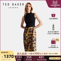 TED BAKER 2022秋冬新品女士气质修身无袖针织拼接连衣裙 261696A