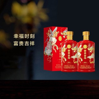 WULIANGYE 五粮液 富贵吉祥精致 52度500ml 两瓶送礼袋