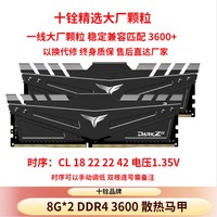 Team 十铨 科技 8G*2 DDR4 3600马甲 电竞游戏马甲内存条