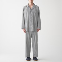 MUJI 無印良品 无印良品 MUJI 男式 无侧缝双层纱织 睡衣 家居服