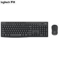 logitech 罗技 MK295无线键鼠套装台式电脑商务办公笔记本鼠标键盘套装安静黑色