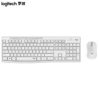 logitech 罗技 MK295无线键鼠套装台式电脑商务办公笔记本鼠标键盘套装安静白色