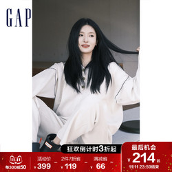 Gap 盖璞 女装秋冬2022新款气质双面针织连帽衫883750慵懒风上衣毛衣潮