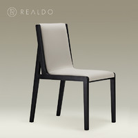 RUIDU 瑞都 REALDO北欧现代简约真皮椅实木餐椅创意餐桌椅家用餐厅靠背椅定制