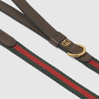 GUCCI 古驰 692949UTVAG 狗狗牵引绳 棕色 100*2cm