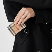 BURBERRY 博柏利 2021秋冬Vintage 格纹卡片夹（含可拆式背带）80169821 黑色