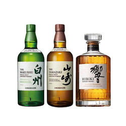 SUNTORY 三得利 山崎1923+响和风醇韵+白州1973 日威三剑客 700ml无盒