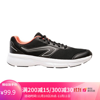 DECATHLON 迪卡侬 运动鞋女轻便女鞋软底休闲鞋减震透气跑步鞋RUNS2502276经典黑38码