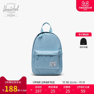 和行 Herschel Classic 迷你双肩包休闲简约旅游时尚背包男女包 10787 浅麻单宁蓝