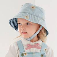 戴维贝拉 2022春秋新款儿童帽子女童宝宝渔夫帽婴儿小童遮阳帽