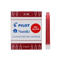 PILOT 百乐 6支装 红色 IC-50 钢笔墨囊 一次性墨胆